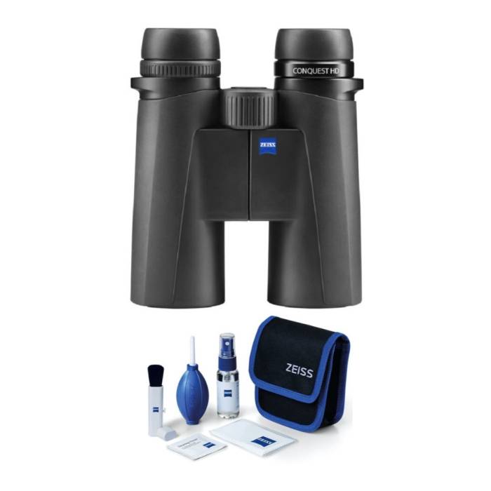 Zeiss 10x42 Conquest HD Binoculars with Zeiss Cleaning Kit Bundle