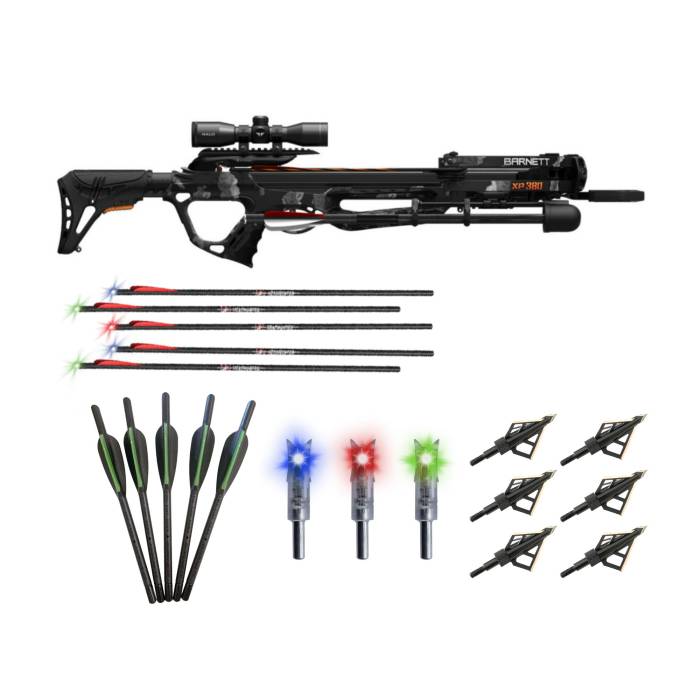 Barnett Crossbows Explorer XP380 380 FPS Crossbow Package with Lighted Arrows (3-Pack) Bundle