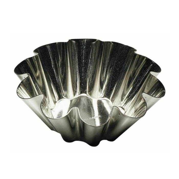 GOBEL Small Fluted Tin Brioche Mold with 9 Ribs