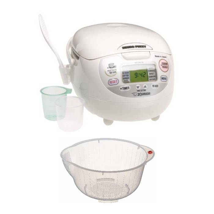 Zojirushi NS-ZCC10 Neuro Fuzzy Rice Cooker and Warmer with 9.5-inch Rice Washing Bowl