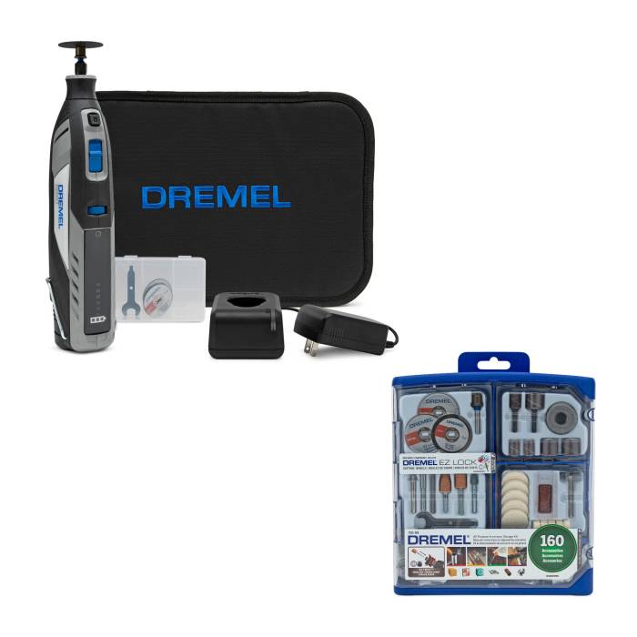 Dremel 8250 12V Lithium-Ion Battery Brushless Motor Cordless Rotary Tool with All-Purpose Accessory Kit