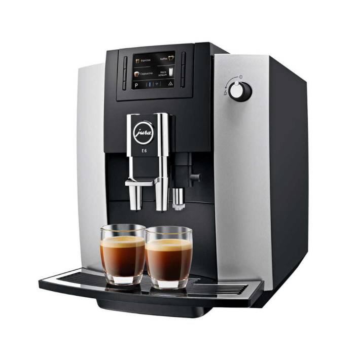 Jura E6 Automatic Coffee Center, Platinum,Recertified