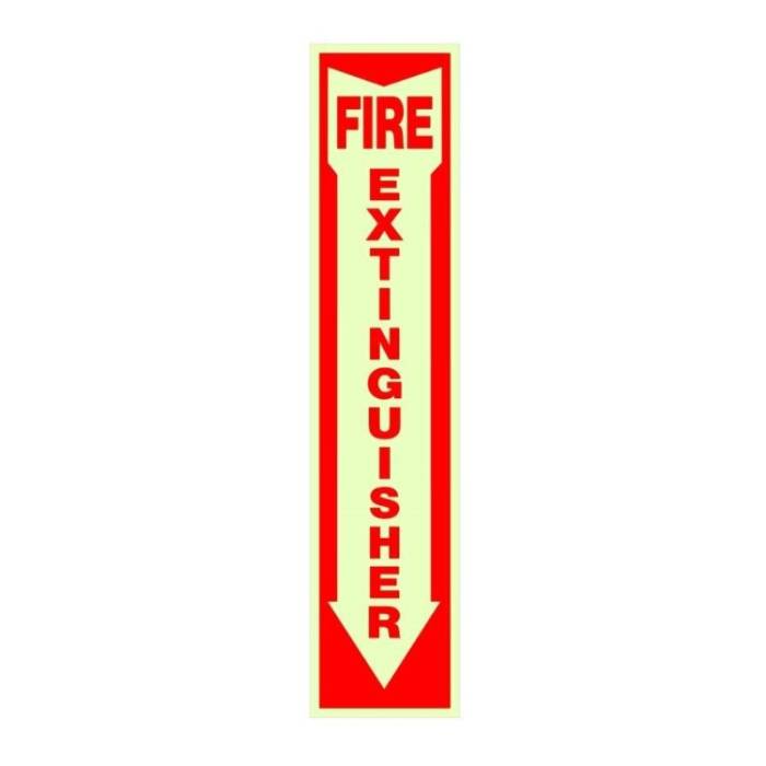 Hillman English White Fire Extinguisher Decal Sign