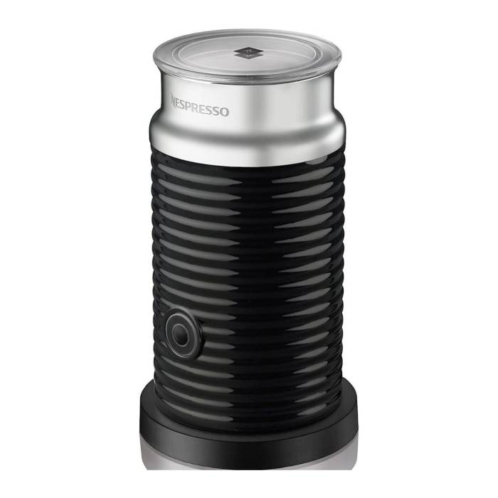 Nespresso Aeroccino 3 One-Touch Milk Frother for Hot Milk Foam, Hot Milk, or Cold Froth (Black)