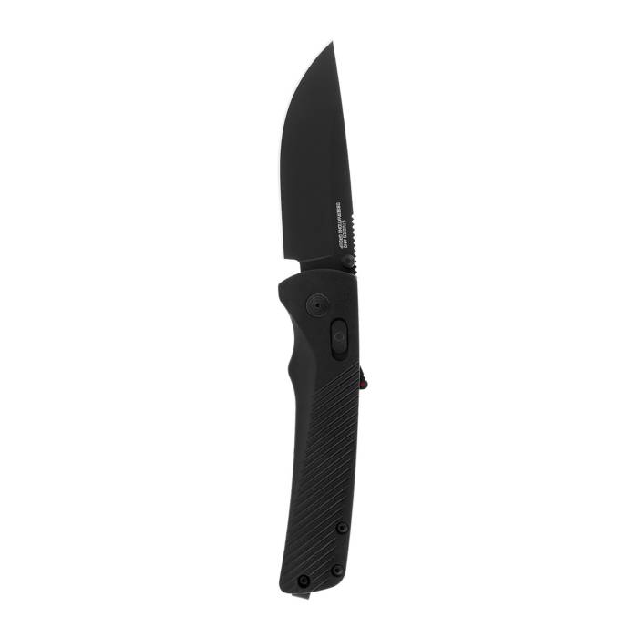 SOG Flash at Blackout 3.45-Inch D2 Stainless Steel Blade Length GRN Handle Folding Knife (Black)
