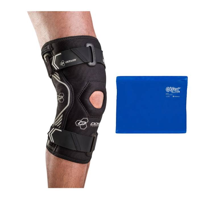 DonJoy Bionic Drytex Knee Sleeve (Medium/Black) and Chattanooga ColPac 11" x 14