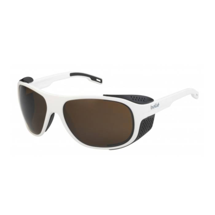 Bolle Outdoor Sunglasses, Matte White X Black Frame, Bolle 100 Gun Lens