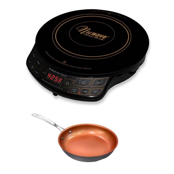 NuWave Gold Precision Induction Cooktop with 9-inch Hard Anodized Fry Pan
